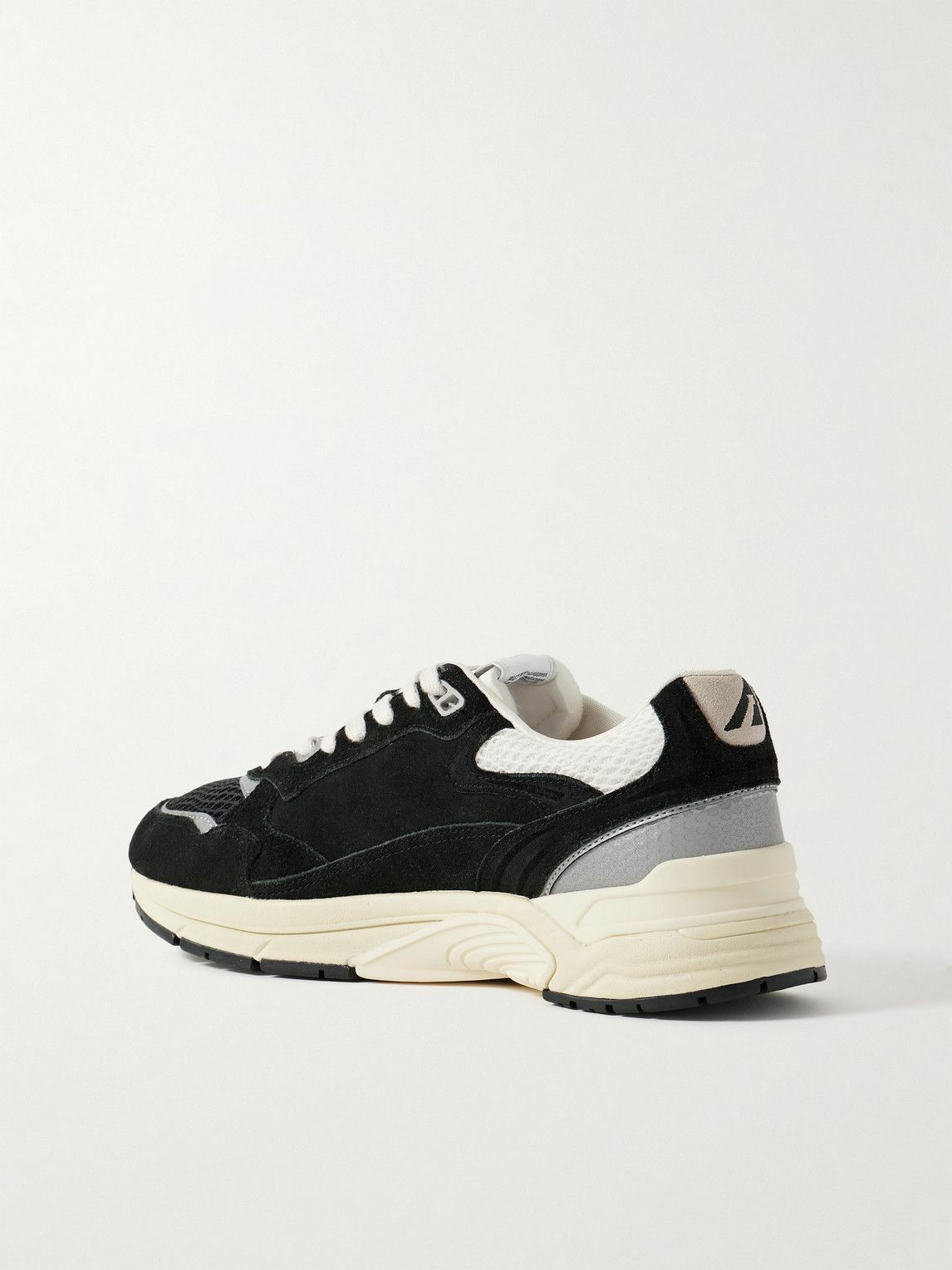 Autry - Hyperway Leather-Trimmed Suede and Mesh Sneakers - Black