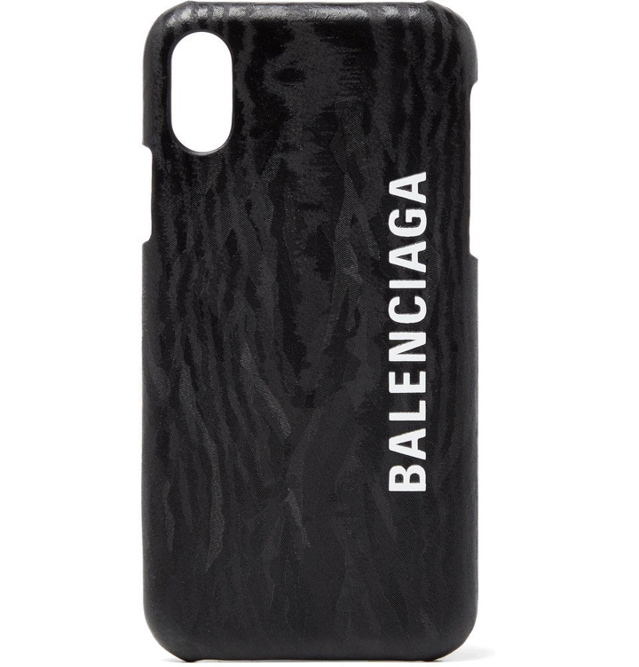 Photo: Balenciaga - Logo-Print iPhone X Case - Black