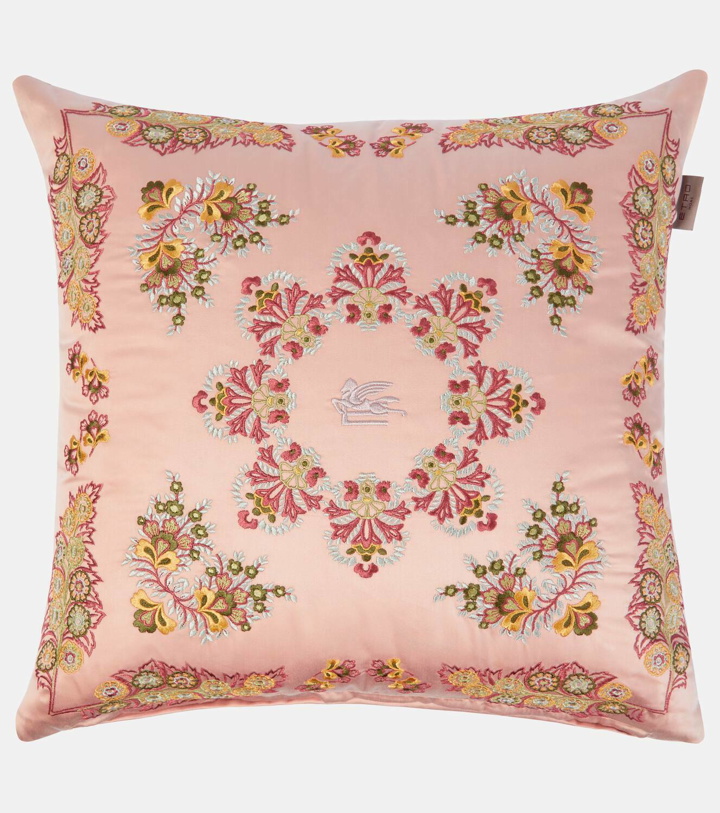 Photo: Etro Embroidered cotton cushion