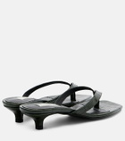 Toteme Croc-effect leather thong sandals