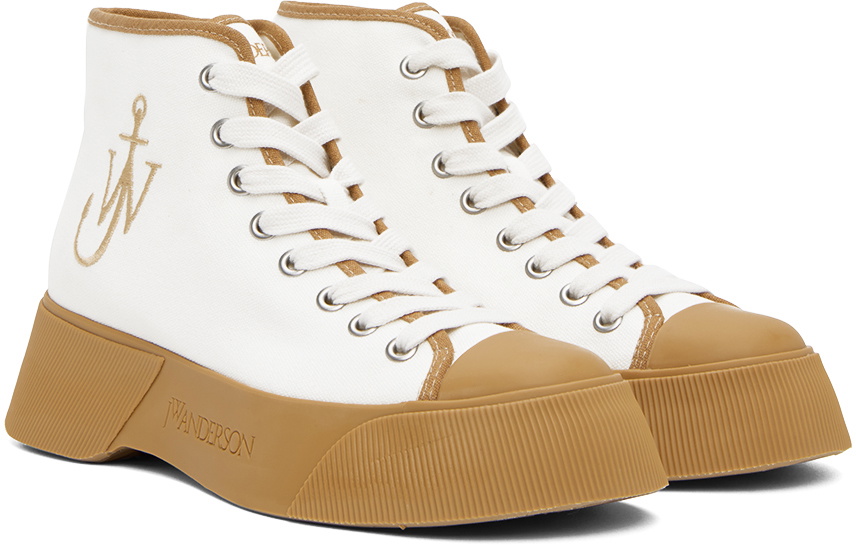 JW Anderson White & Tan High Top Sneakers JW Anderson display picture 3