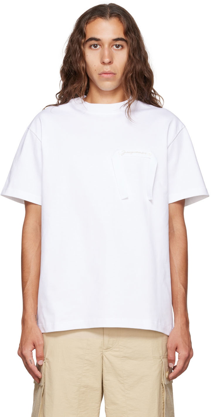 Voorstellen vloeistof Verhoog jezelf Jacquemus White Le Papier 'Le T-Shirt Gros Grain' T-Shirt Jacquemus