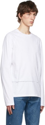 Tom Wood White Organic Cotton Long Sleeve T-Shirt