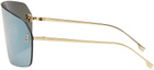 Fendi Gold Fendi First Crystal Sunglasses