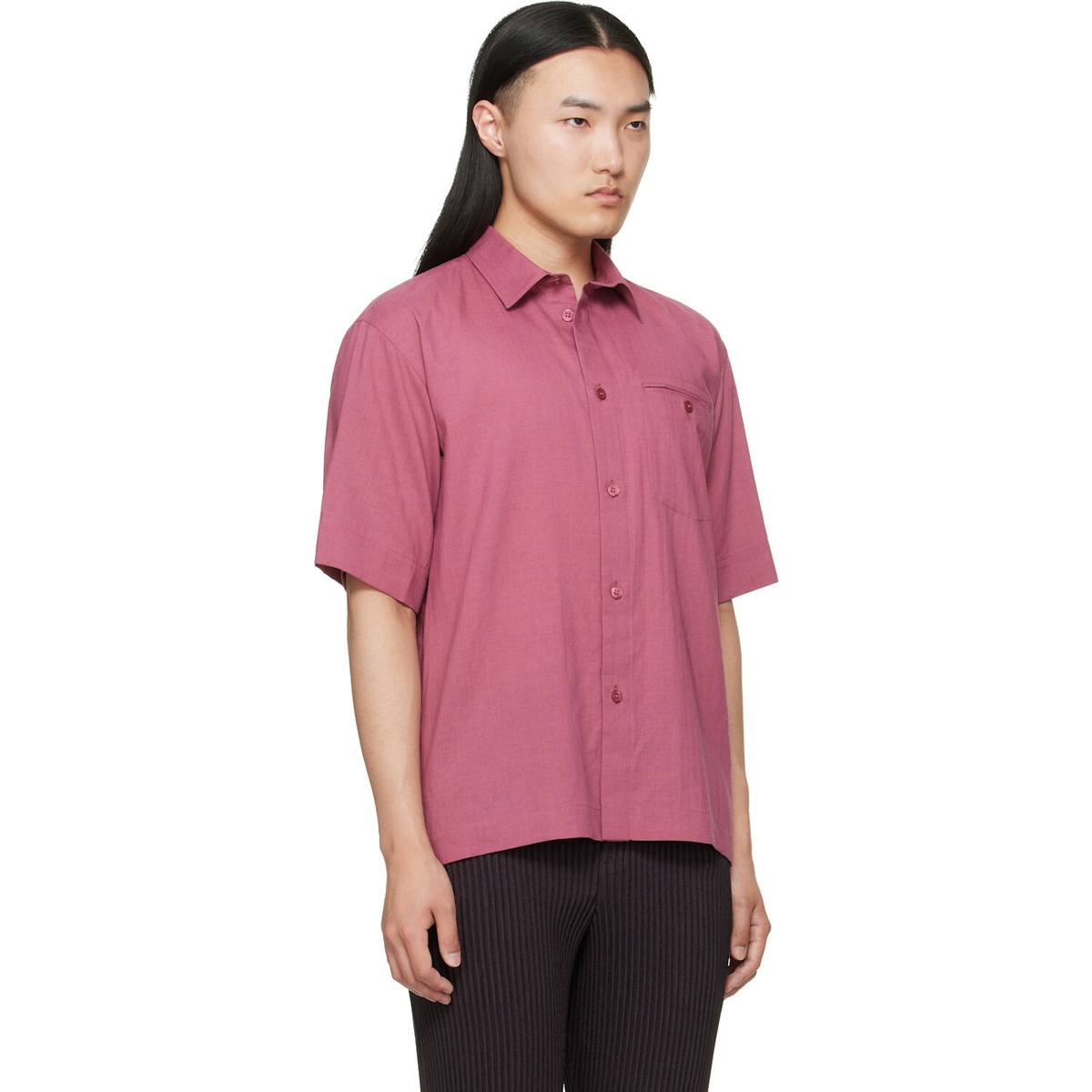 HOMME PLISSÉ ISSEY MIYAKE Red PL Ramie Shirt