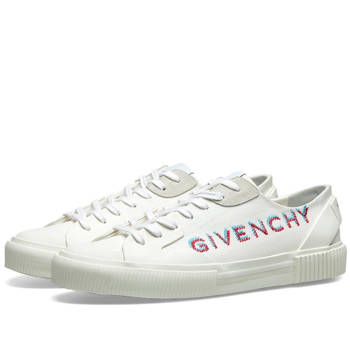 Photo: Givenchy Embroidered Logo Tennis Light Sneaker