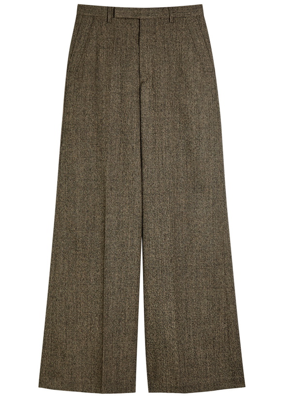 Photo: Rick Owens Pantaloni Wide-leg Wool Trousers Black Other