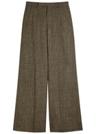 Rick Owens Pantaloni Wide-leg Wool Trousers Black Other