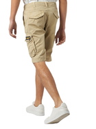 MC2 Saint Barth Man Beige Cotton Cargo Shorts