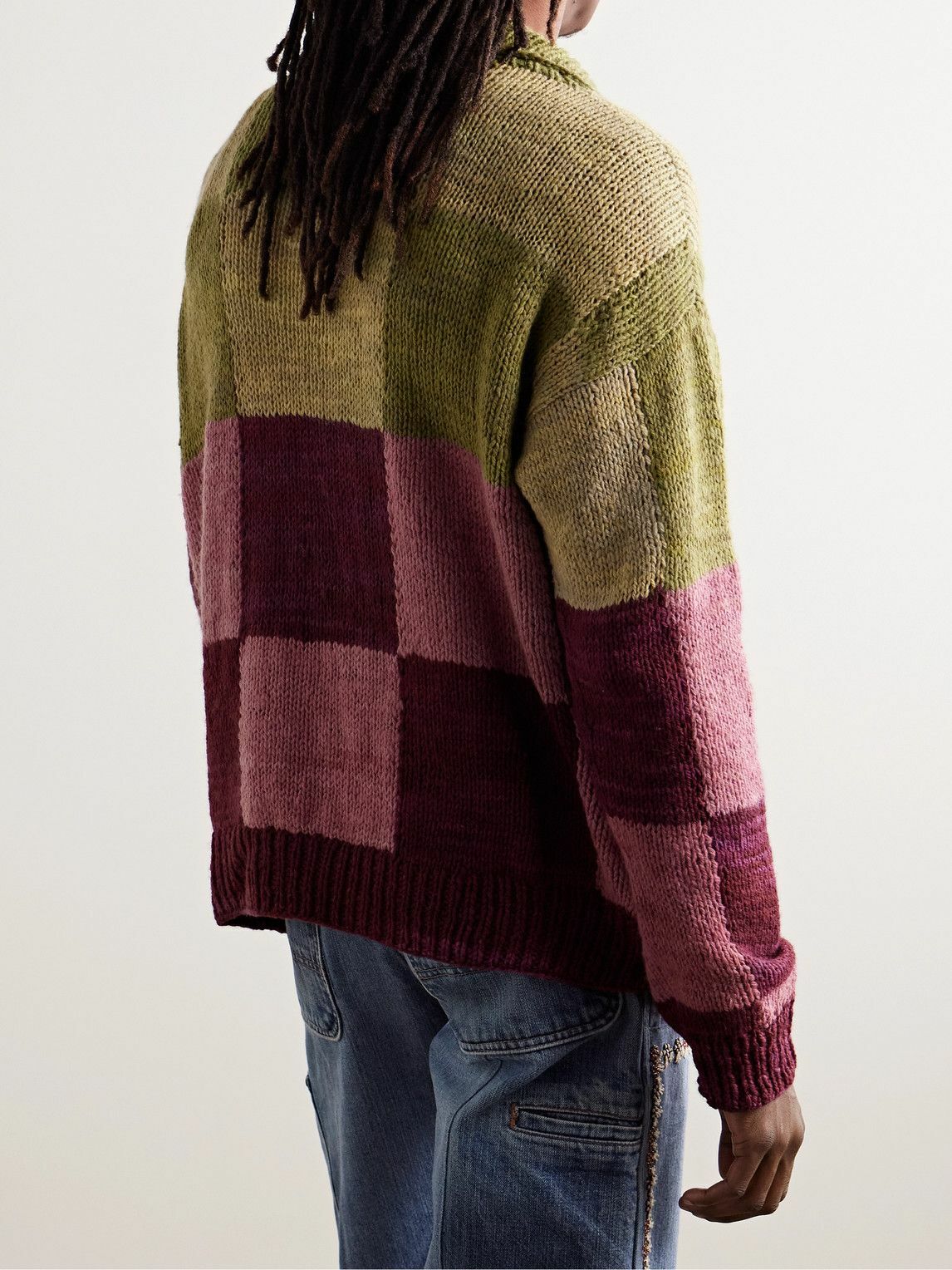Kartik Research - Patchwork Checked Wool Sweater - Multi Kartik