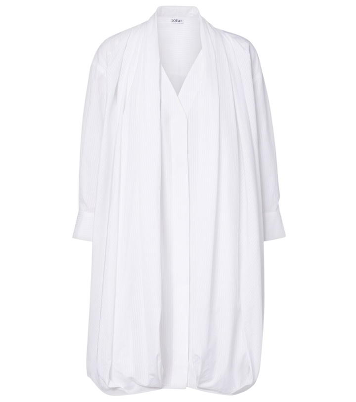 Photo: Loewe Draped cotton poplin shirt dress