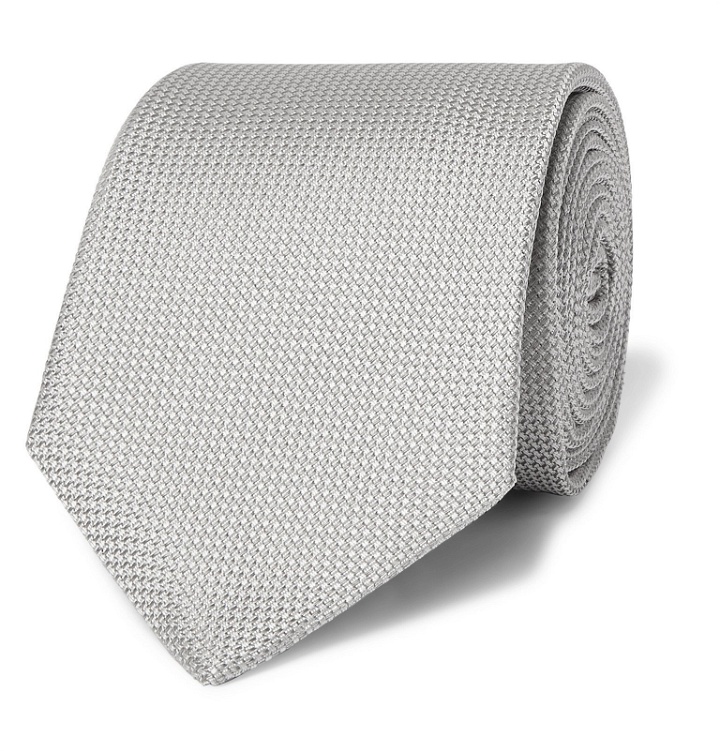 Photo: Hugo Boss - 7.5cm Silk-Jacquard Tie - Gray