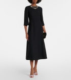 Valentino Crepe Couture embellished midi dress