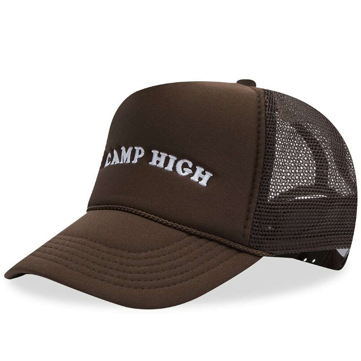 Photo: Camp High Men's Logo Trucker Cap in Brown
