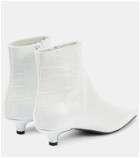 Toteme The Croco Slim leather ankle boots