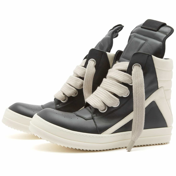 Photo: Rick Owens Men's Wide Lace Geobasket Sneakers in Black