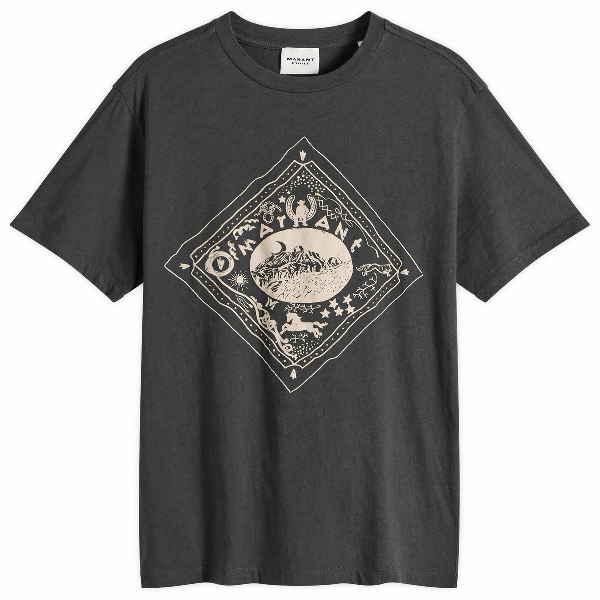 Isabel Marant Women's Étoile Zewel Logo T-Shirt in Faded Black