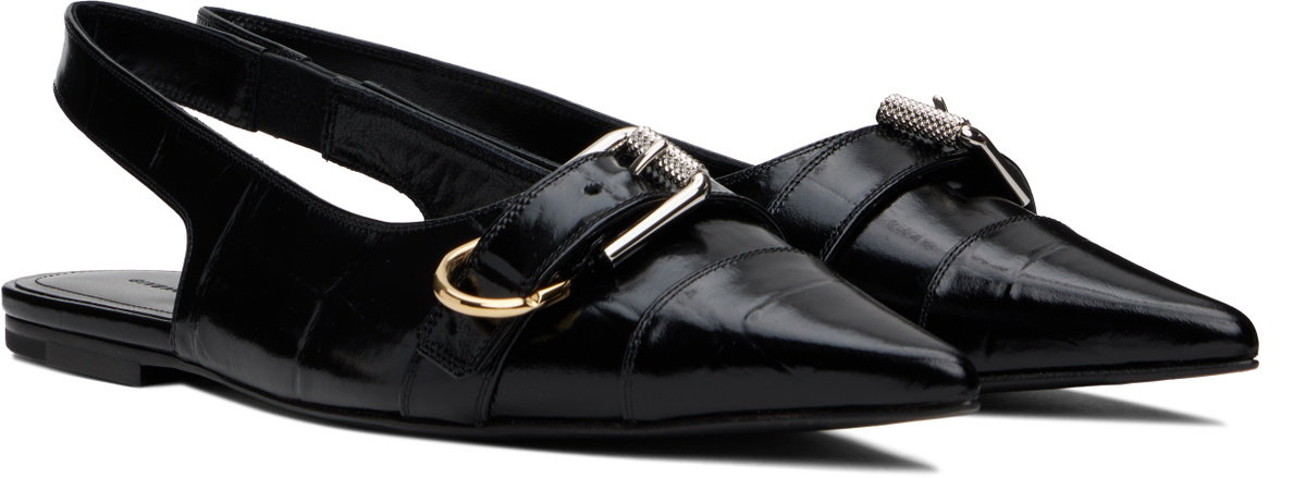 Givenchy Black Voyou Flat Slingback Slippers