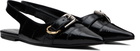 Givenchy Black Voyou Flat Slingback Slippers