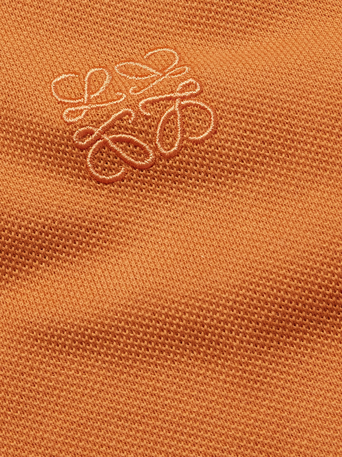 LOEWE - Slim-Fit Logo-Embroidered Cotton-Piqué Polo Shirt - Orange