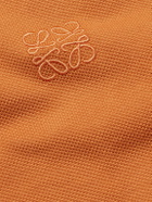 LOEWE - Slim-Fit Logo-Embroidered Cotton-Piqué Polo Shirt - Orange