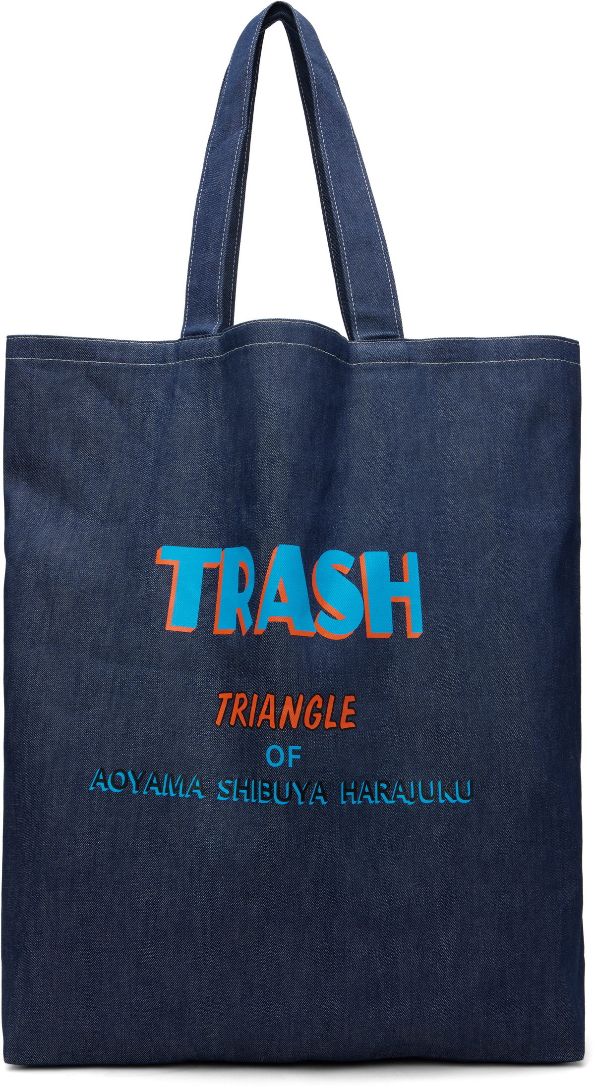 NEEDLES Navy Large Grocery Denim Tote