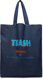 NEEDLES Navy Large Grocery Denim Tote