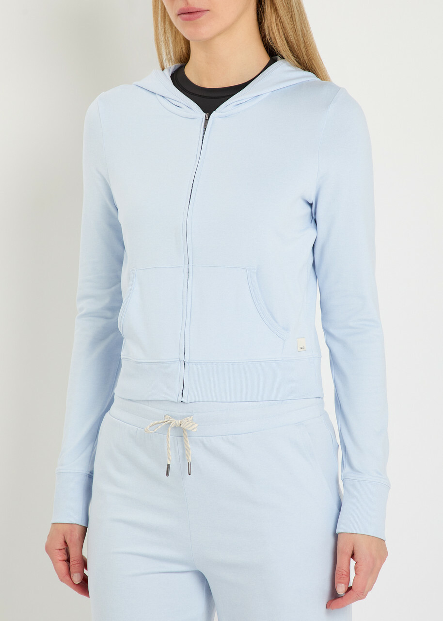 Vuori Halo Mini Hooded Jersey Sweatshirt Light Blue