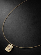 Seb Brown - Bevel Gold Sapphire Pendant Necklace