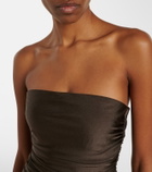 Simkhai Lorena appliqué ruched swimsuit