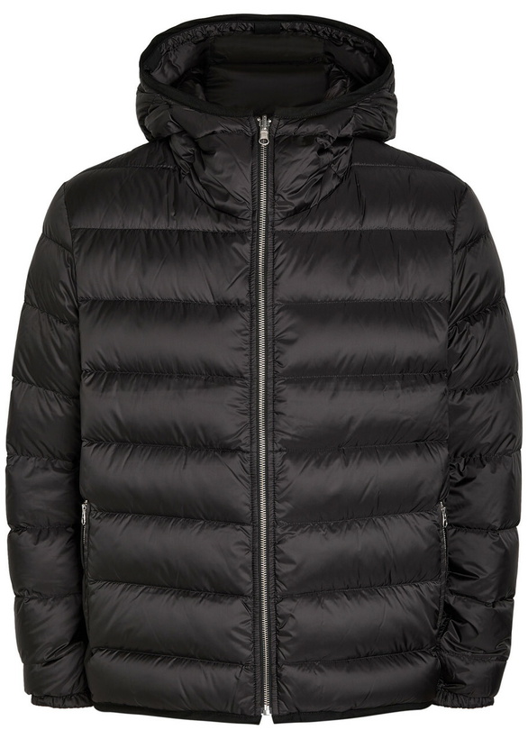 Photo: Ten C Padded Hooded Nylon Jacket Dark Grey