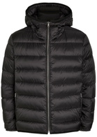 Ten C Padded Hooded Nylon Jacket Dark Grey