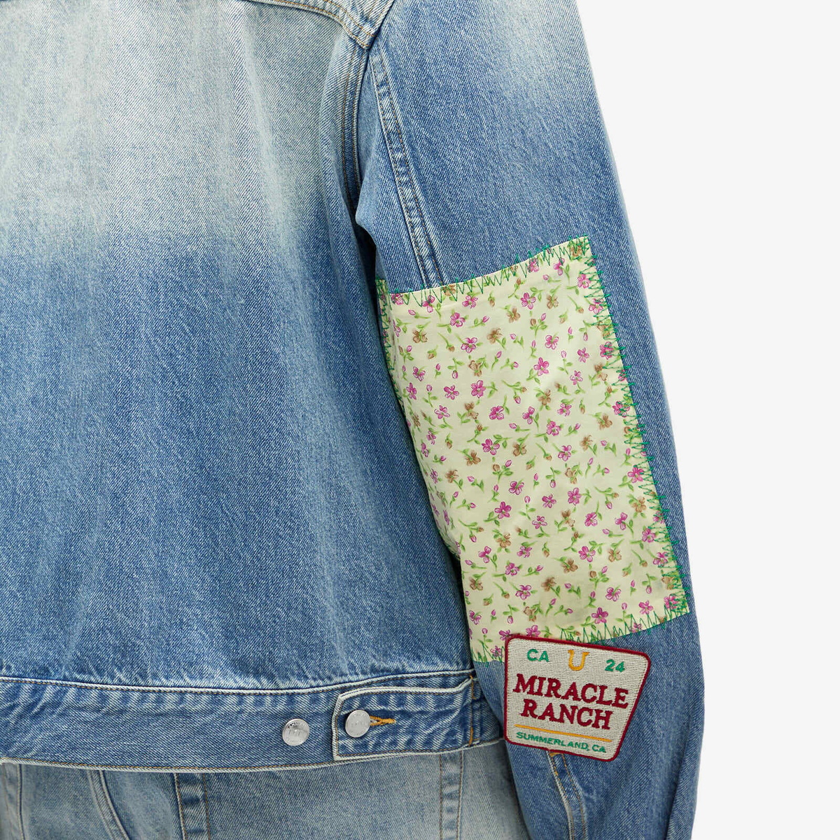 Nahmias Men's Playground Upcycled Denim Jacket in Light Wash