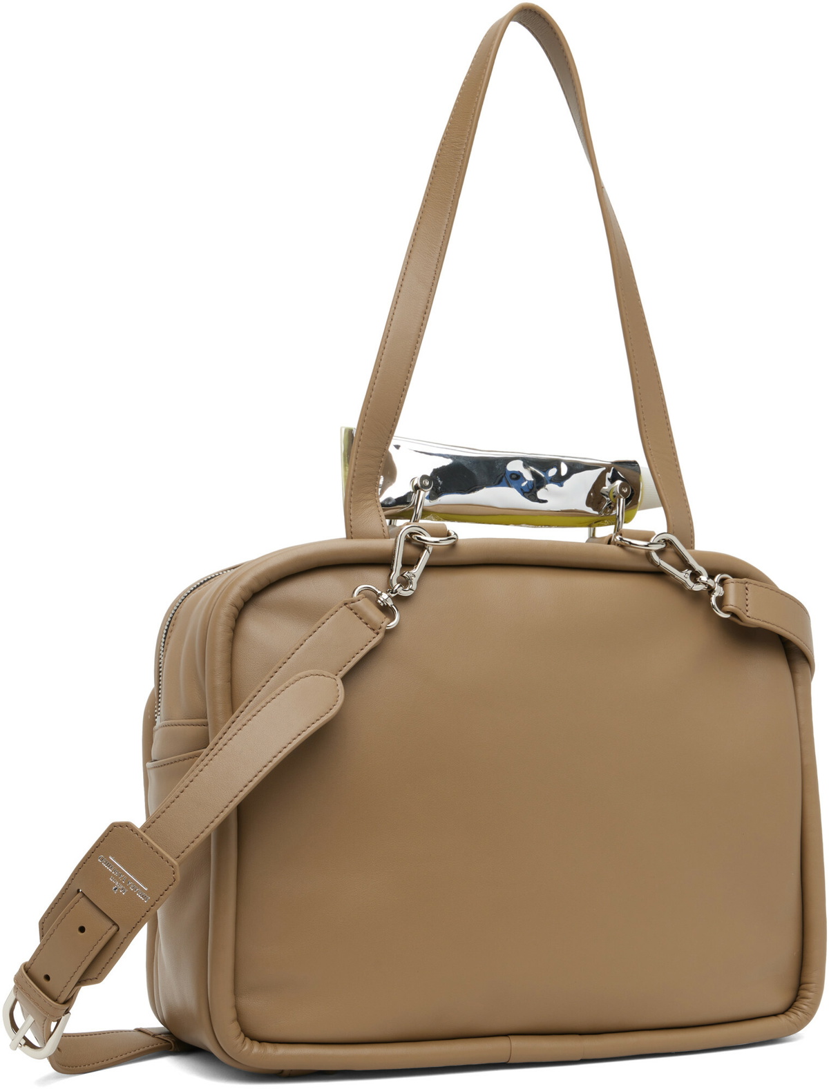 Maison MIHARA YASUHIRO Beige Toothpaste Handle Bag