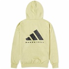 Adidas Basketball Back Logo Hoodie in Halo Gold