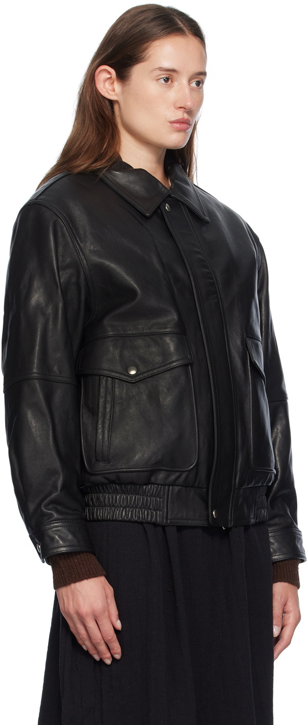 ジャケット Dunst Jackets Dunst Leather Half Jacket in Black | REVOLVE