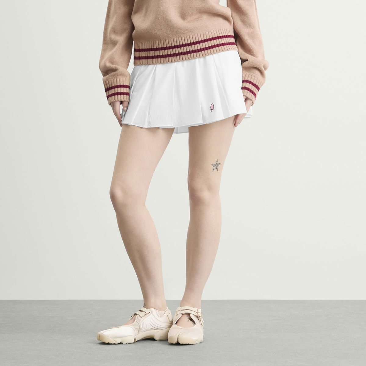 ICECREAM Women's Soft Serve Pleated Skirt in White