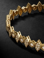 KOLOURS JEWELRY - Mixed Hexagon XLarge 18-Karat Gold Diamond Bracelet - Gold