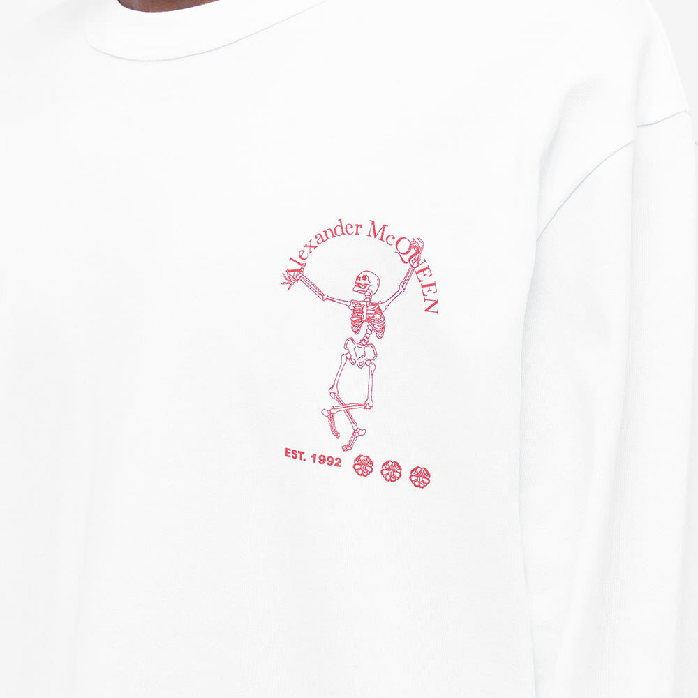 Alexander McQueen Men's Long Sleeve Dancing Skeleton Back Print Te