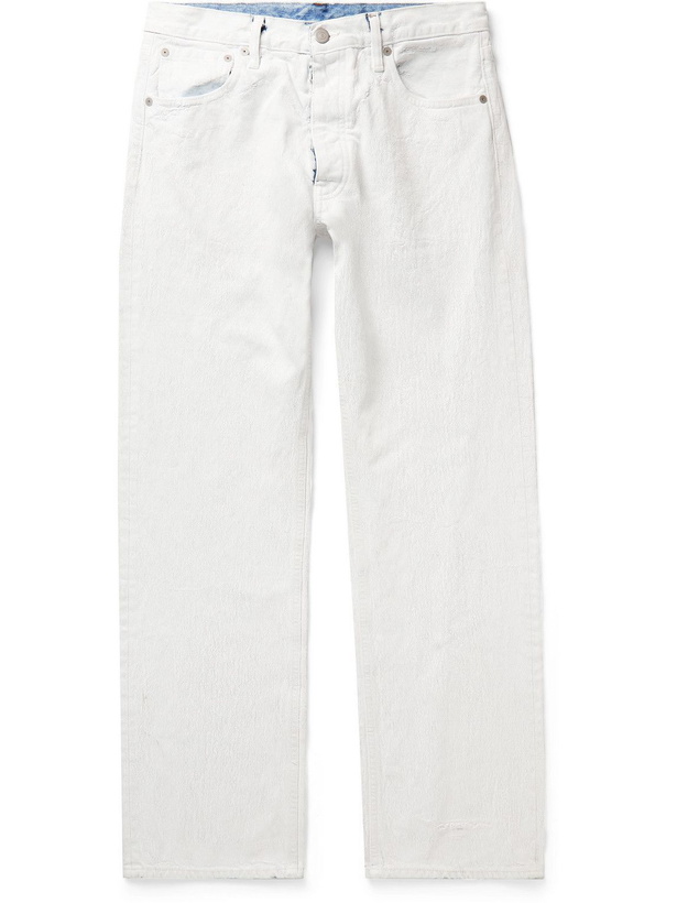 Photo: Maison Margiela - Straight-Leg Painted Jeans - White