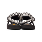 Suicoke Black and White DEPA-V2chk Sandals