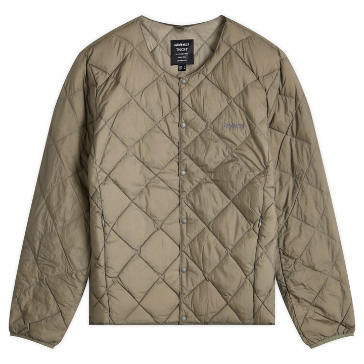 Photo: Gramicci Men's x Taion Inner Down Jacket in Stone Grey