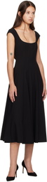 GUIZIO Black Leila Midi Dress