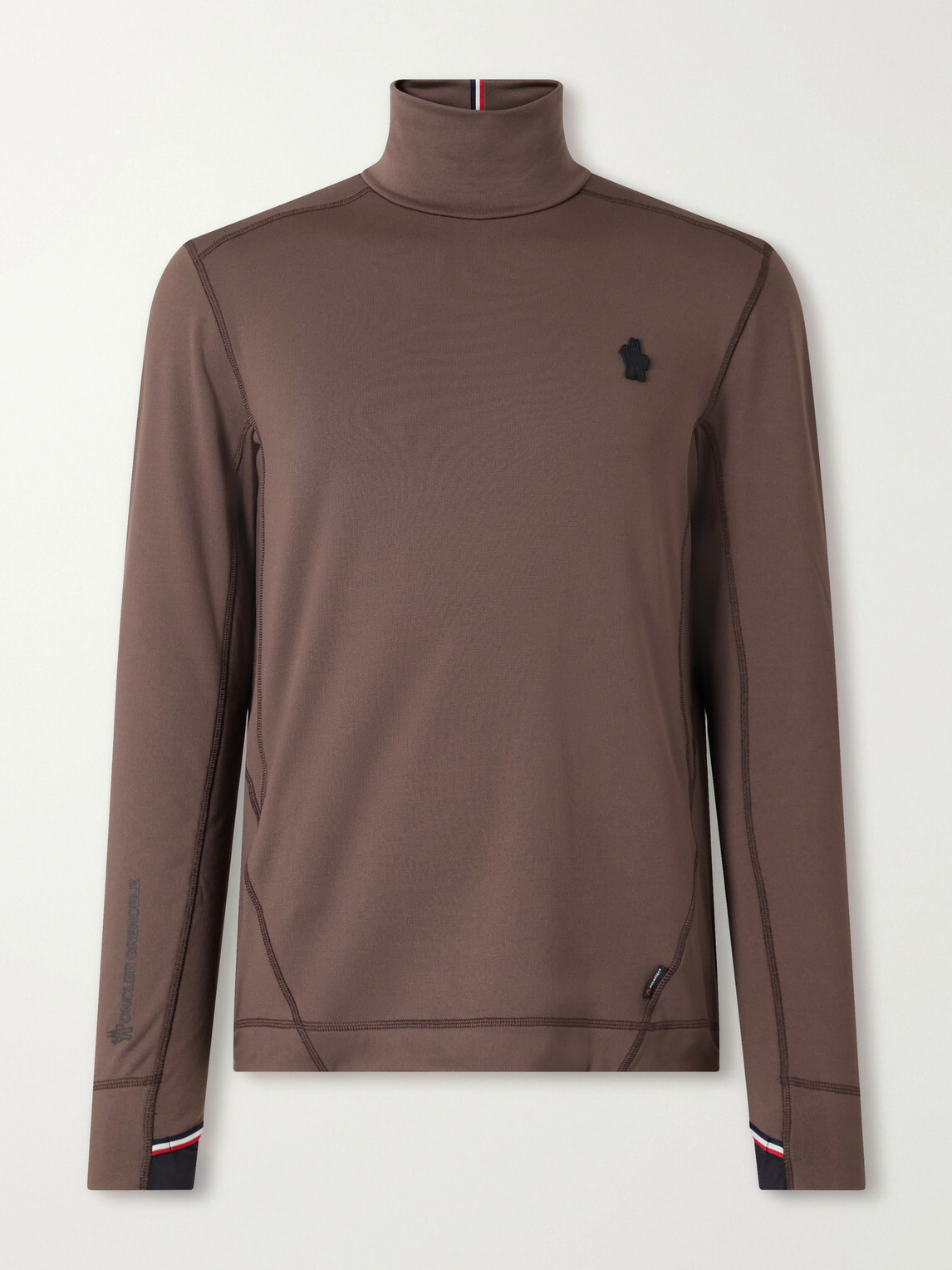 Moncler Grenoble - Slim-Fit Logo-Appliquéd Polartec® Power Grid™ Base Layer - Brown