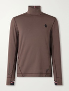 Moncler Grenoble - Slim-Fit Logo-Appliquéd Polartec® Power Grid™ Base Layer - Brown