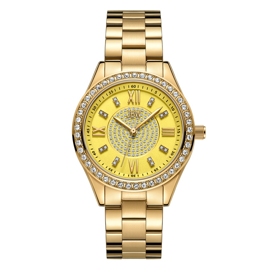 JBW Mondrian 34 Quartz Gold Dial Unisex Watch J6388D