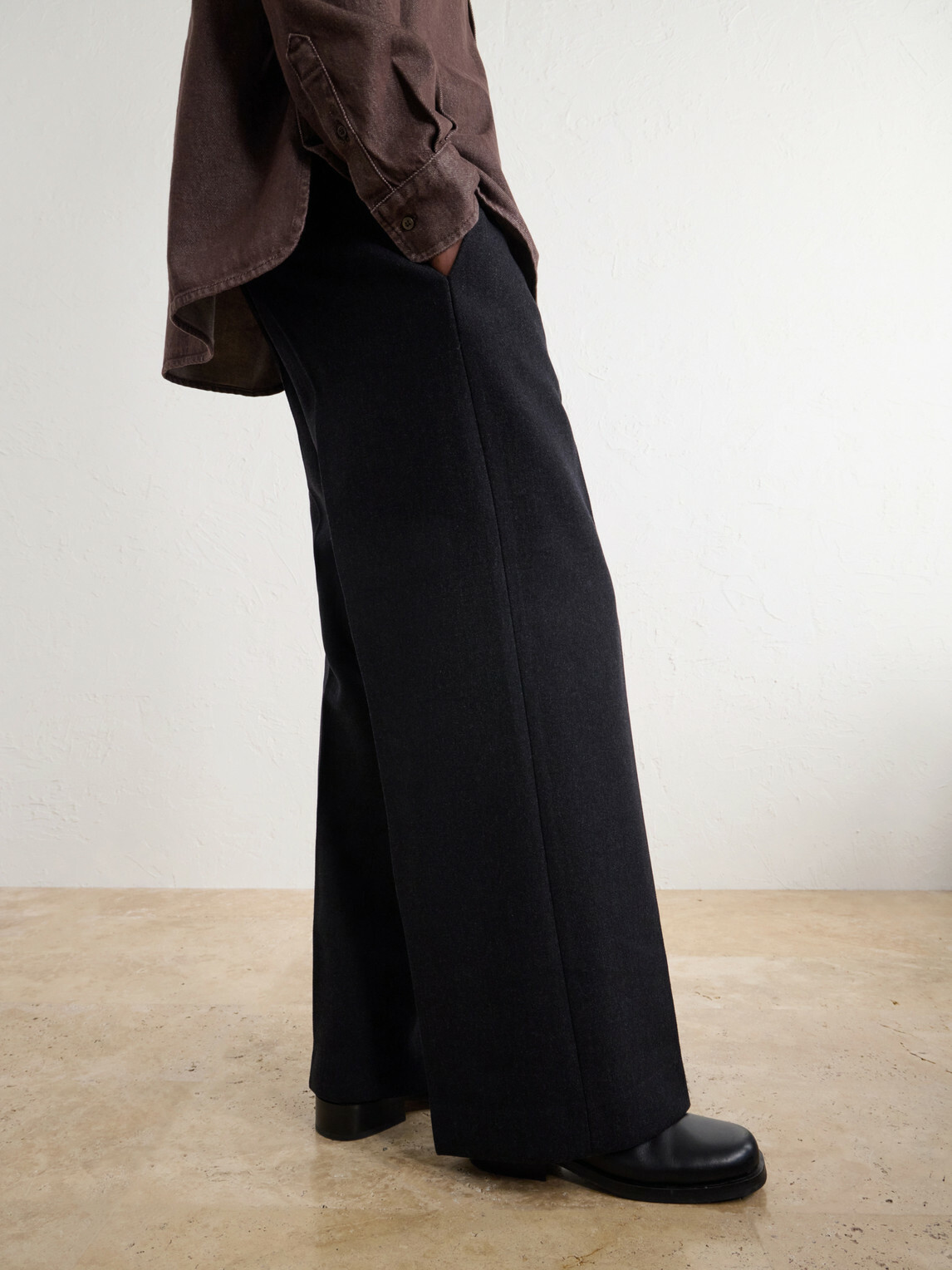 Jacquemus - Tempo Wide-Leg Wool-Blend Woven Trousers - Gray