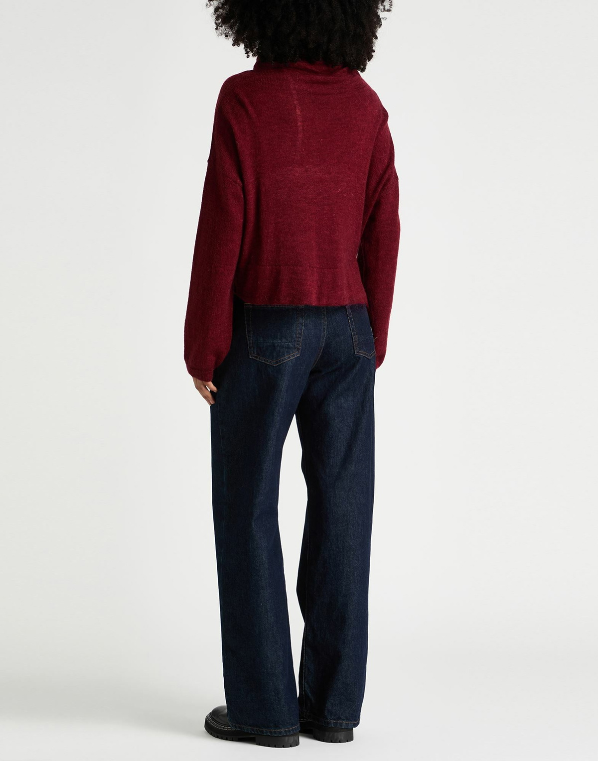 Manila Grace Womens Turtleneck Brick