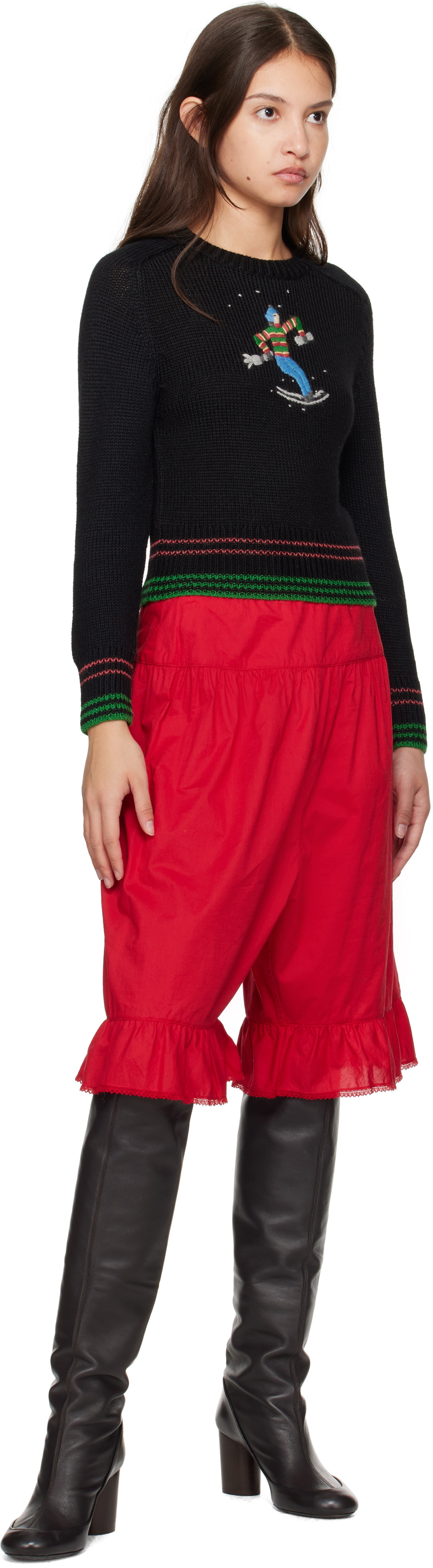 Bode Black Ski Run Sweater