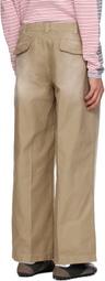 ERL Beige Chino Woven Trousers